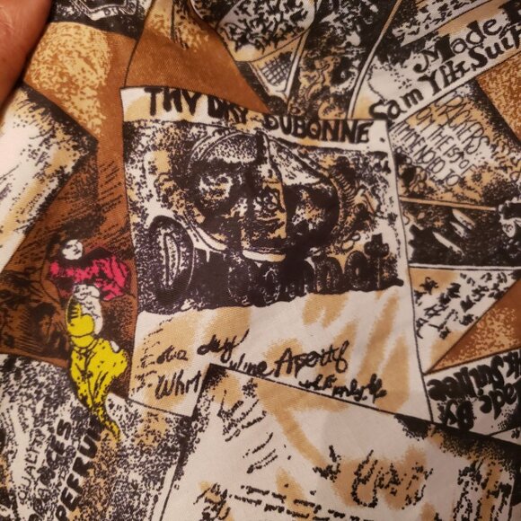 Vintage Brown Leather Parker Coat With Printed Lining & Multiple Pockets - Picture 9 of 11